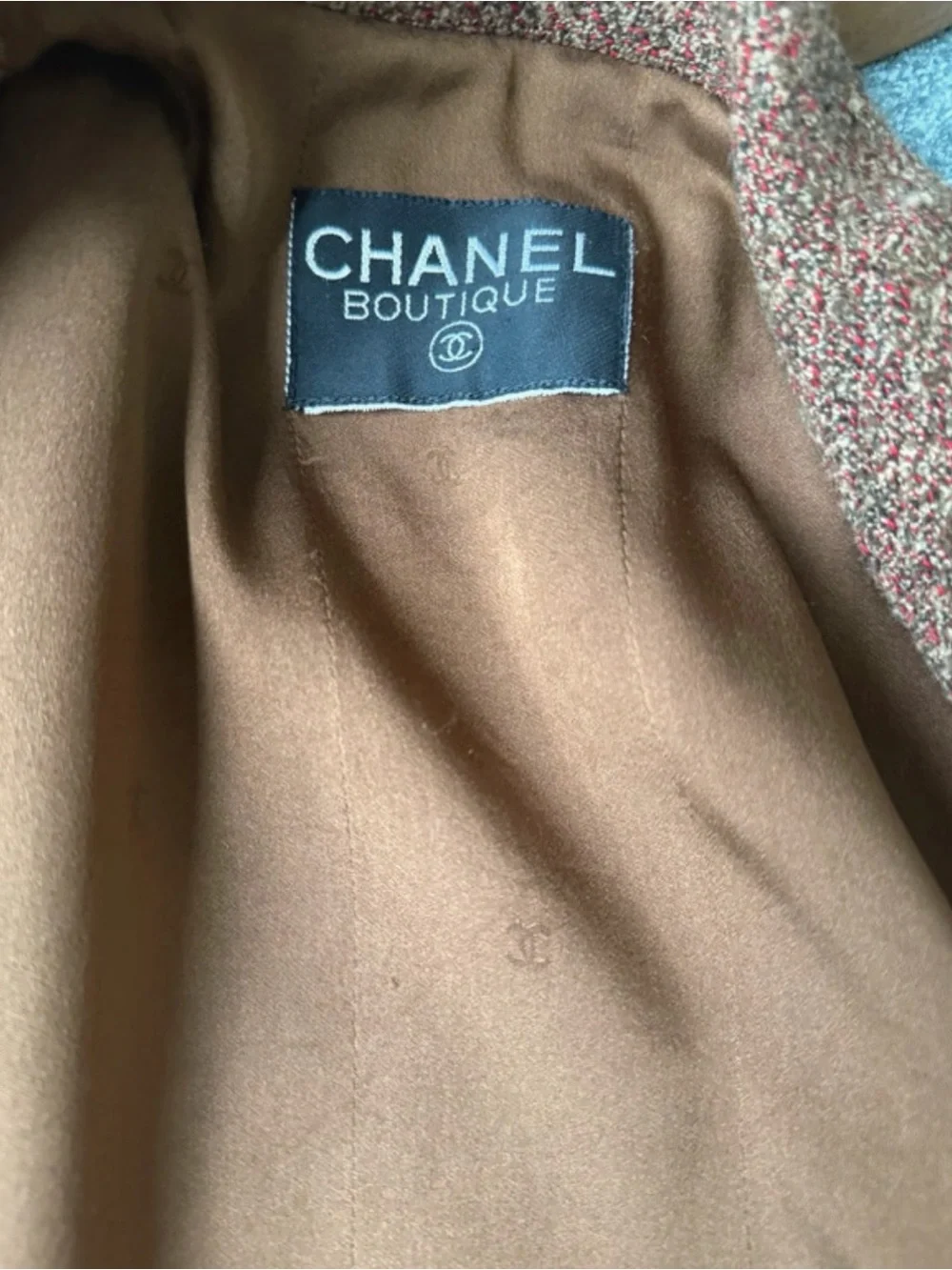 Chanel wool skirt suit set size 34